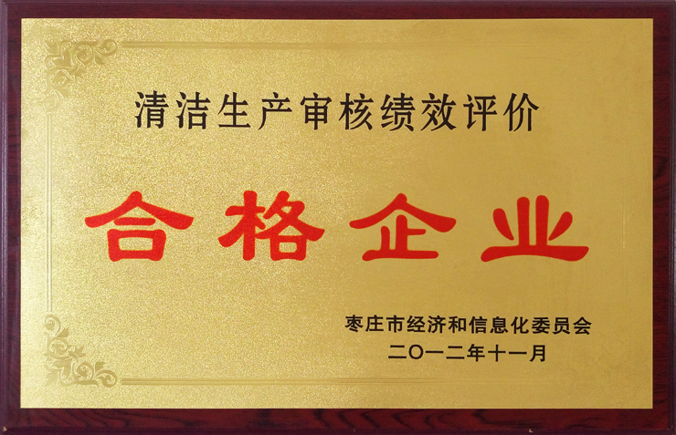 棗莊市清潔生產(chǎn)審核績效評價(jià)合格企業(yè)